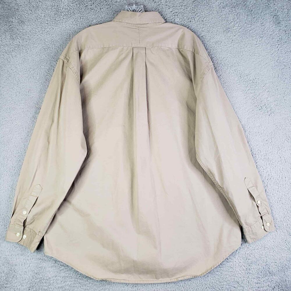 Polo Ralph Lauren Shirt Oxford Mens Size XL Solid Tan Khaki Blake LS Button Down - Picture 3 of 9